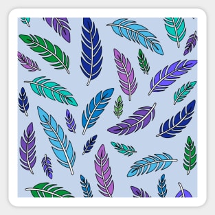 Blue Feathers Sticker